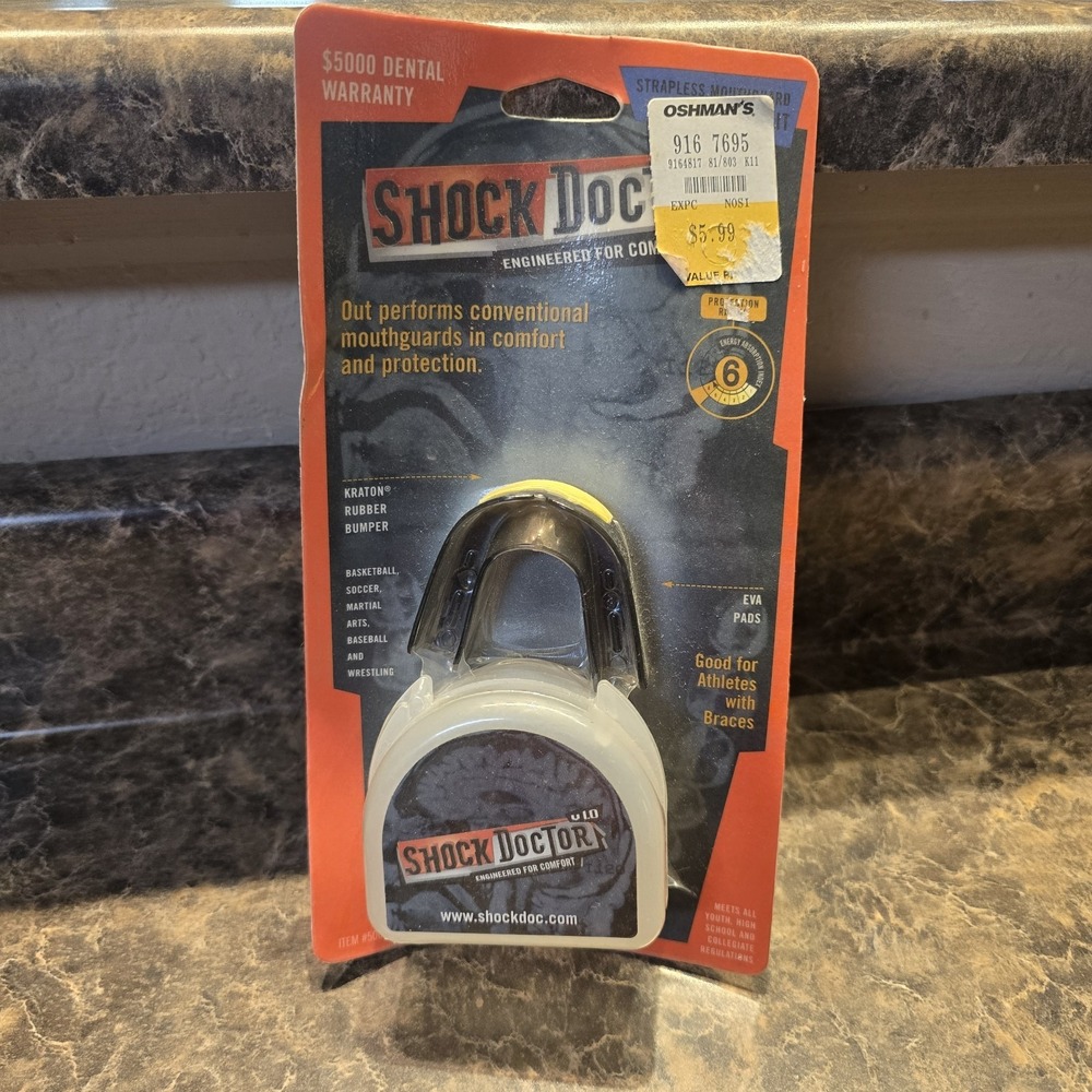 1999 Vtg. Shock Doctor Mouthguard with Case Anti-Shock‎ Football Hockey